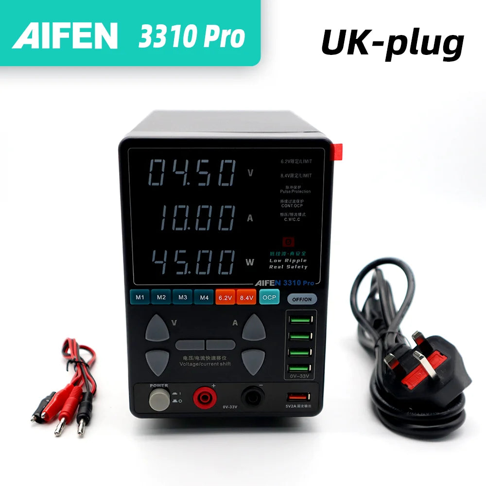AIFEN 3310PRO Power Supply 33V/10A High Power 330W Low Ripple Pulse Protection High Precision Adjustable Switching DC Power