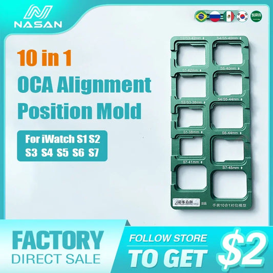 NASAN 10-in-1 Apple Watch OCA Alignment Mold