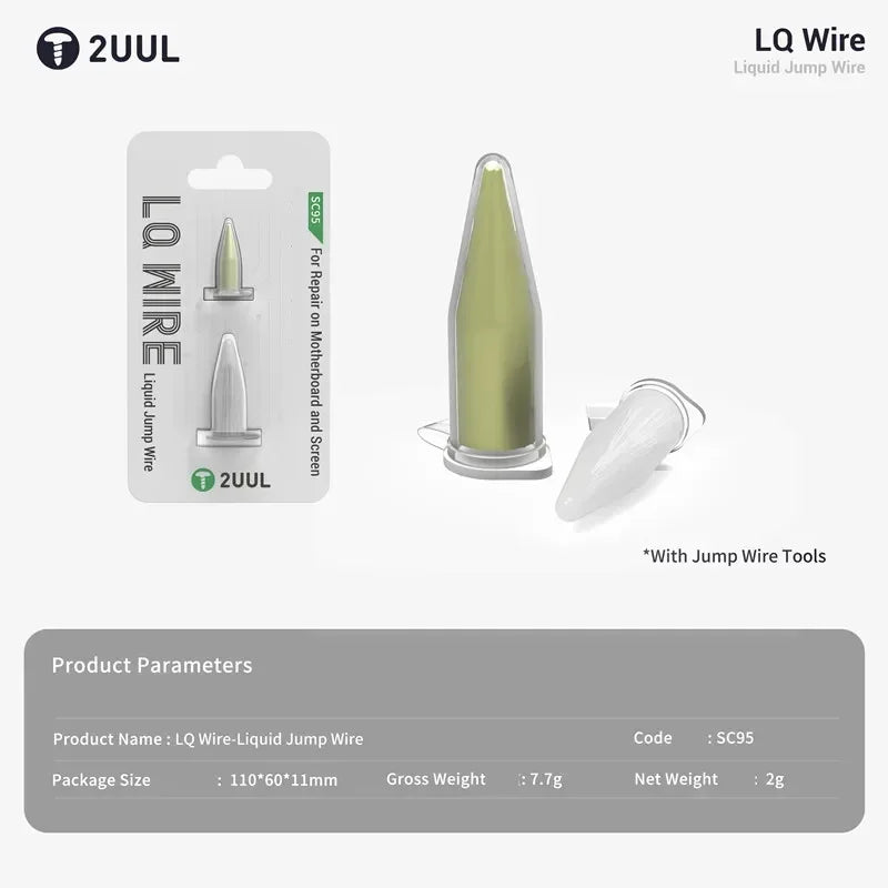 2UUL SC95 Conductive Silver Paste LQ Wire Conductive Silver Paste Flexible Screen Repair Circuit Silver Paste for Phone Repair