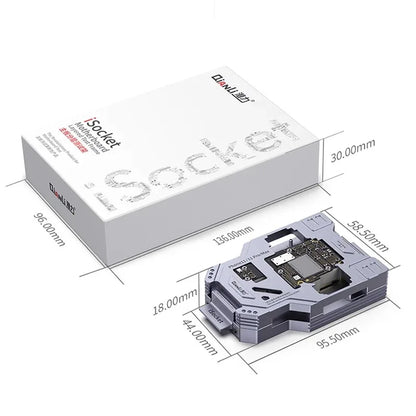 QIANLI ISocket 4IN1 for iPhone X 11 12 13 14 15 16 17 Pro Max Motherboard Test Fixture Double-deck Motherboard Function Tester