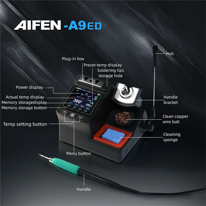 AIFEN A9ED Electronic Soldering Station C210 C245 Solder Iron Handle Welding Rework Tool for DIY And Electronics Rep